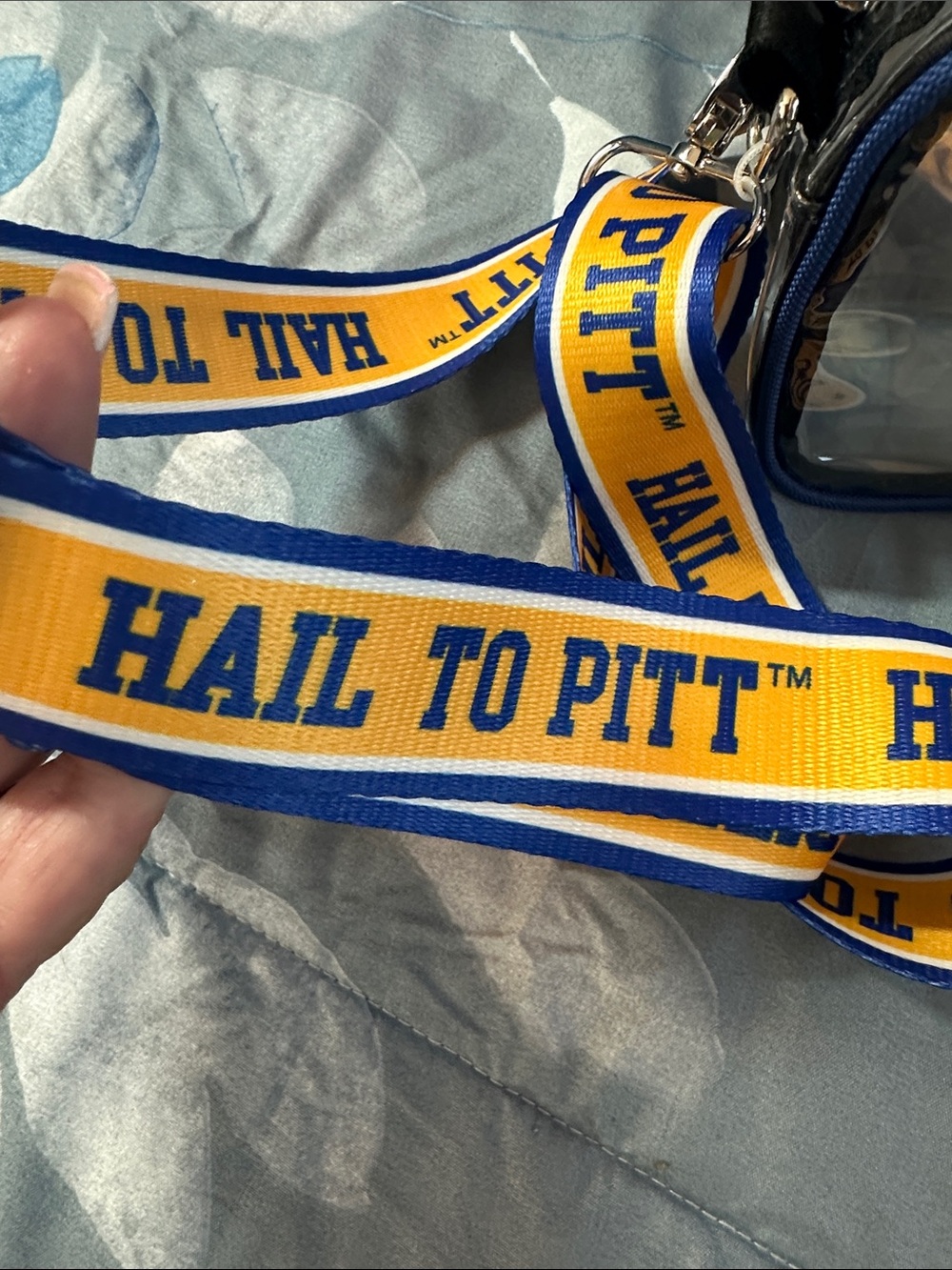 NWTS Pitt Panthers Clear Crossbody Bag in Blue and Yellow π βΎοΈππ - Picture 5 of 11